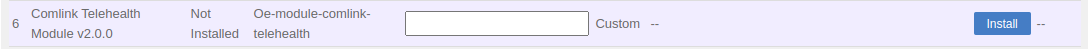 alt Telehealth Module Install Screen