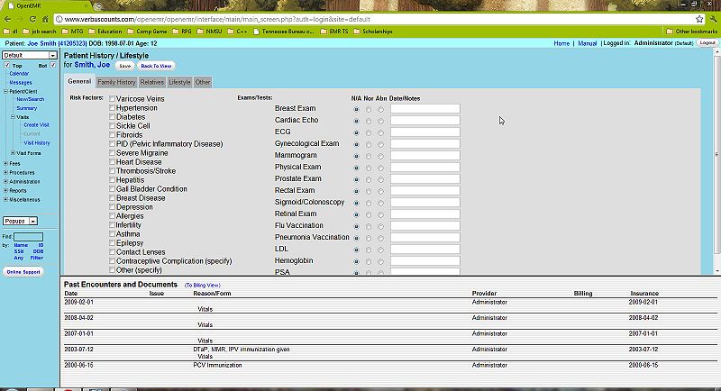 Adding a New Patient - OpenEMR Project Wiki